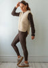 merino wool cream gilet
