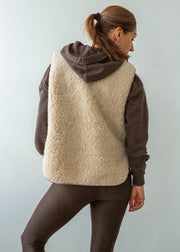 merino wool zip gilet