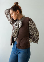 brown gilet