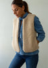 cream merino gilet