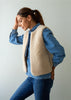 cream merino gilet