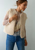 cream merino gilet