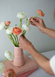 pink handmade vase