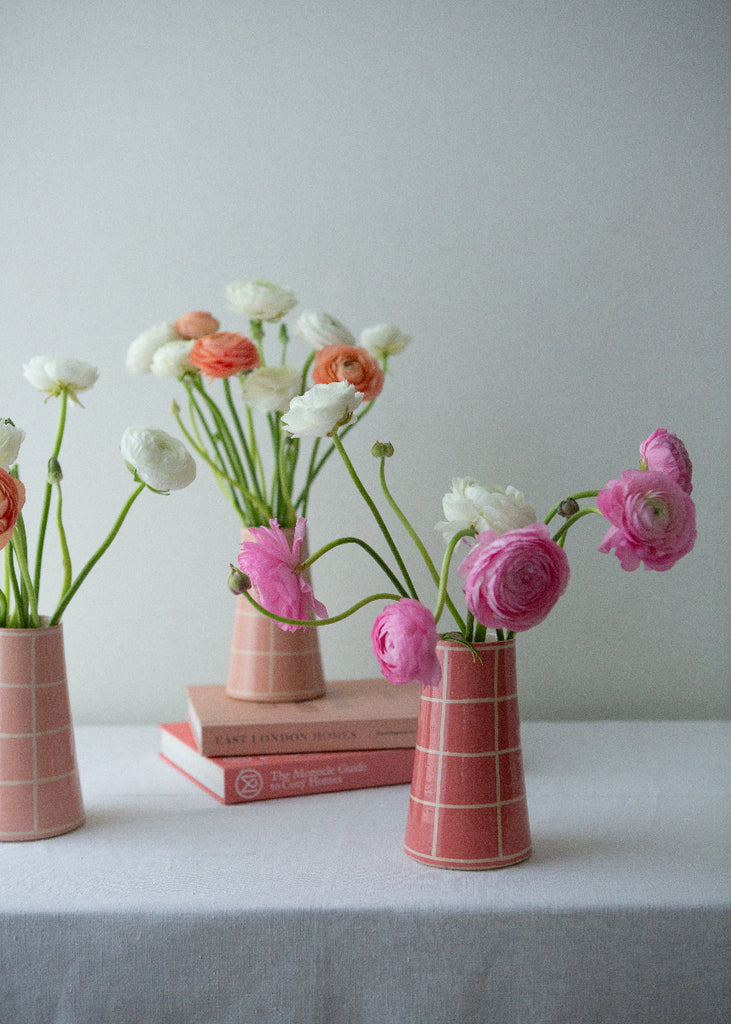 pink vases