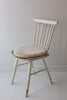 Natural sheepskin seat pad in soft oatmeal, with inner foam cushion and non-slip microfibre base
