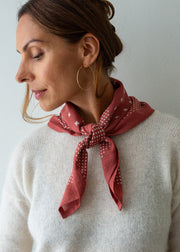 pink bandana scarf
