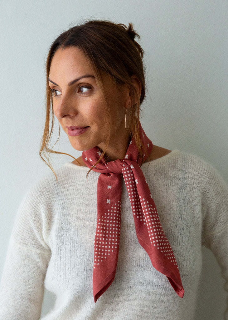 pink bandana scarf