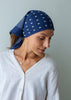 indigo blue bandana scarf