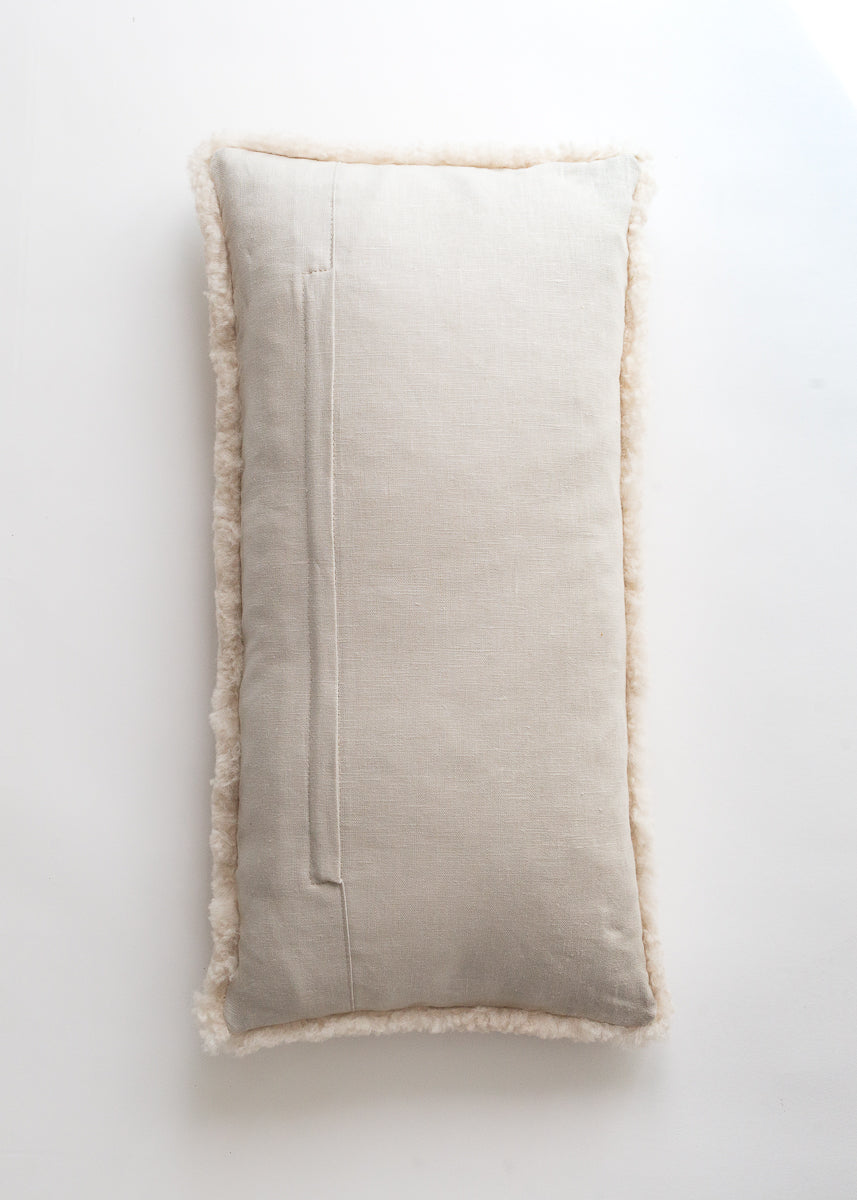 Sheepskin cushion