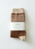 Brown Fair Isle Socks 