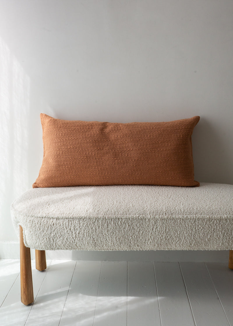 terracotta large rectangle cushion