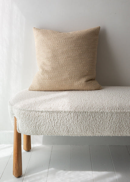 beige textured square cushion