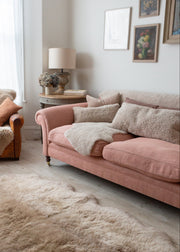 Large Short-Hair Sheepskin Rectangle Cushion – Oatmeal