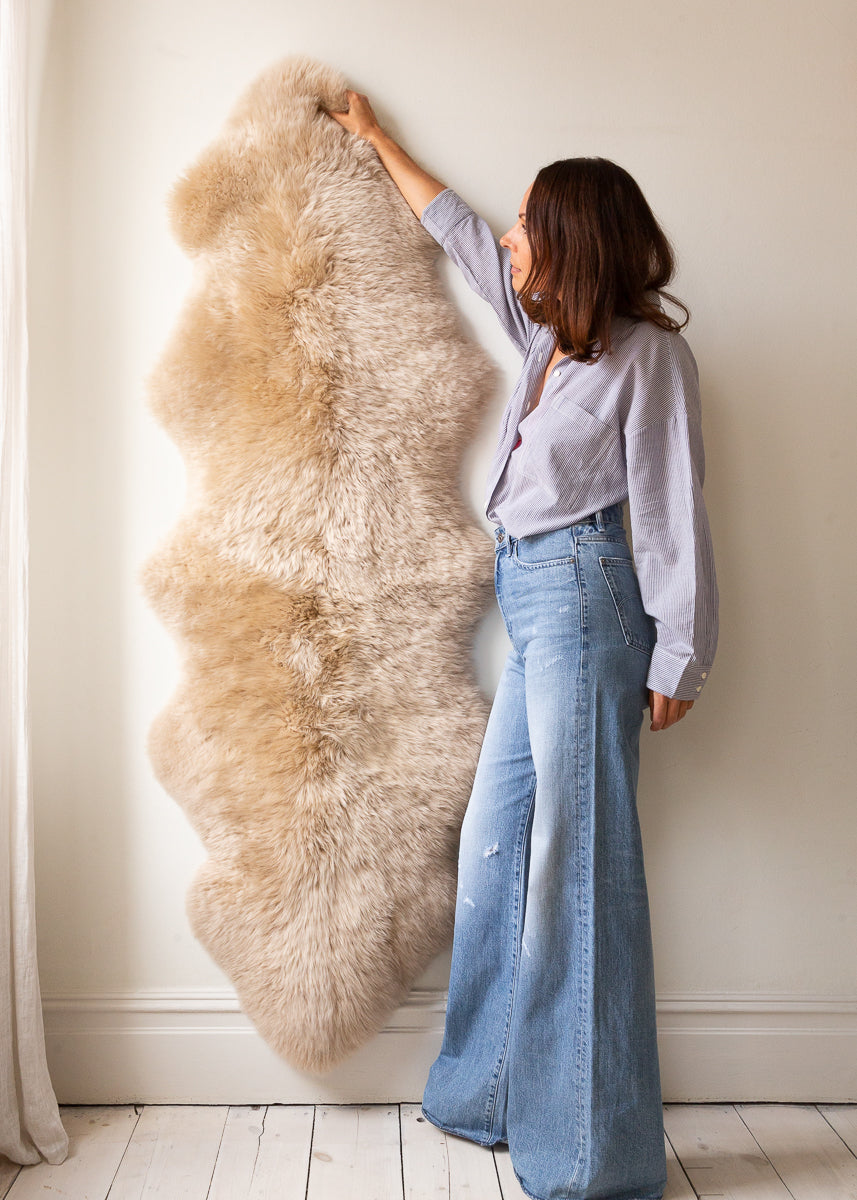 large sheepskin rug natural nappa