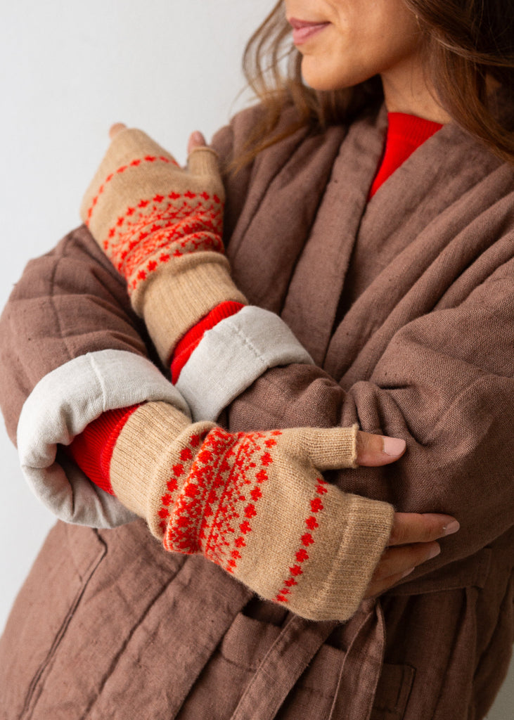 Women's Fair Isle wrist warmers