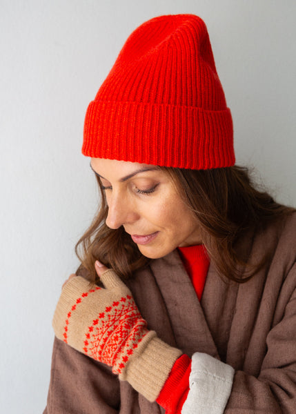 Luxury Beanie Hat - Poppy