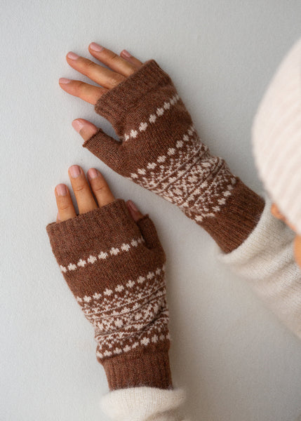 patterned wrist warmers