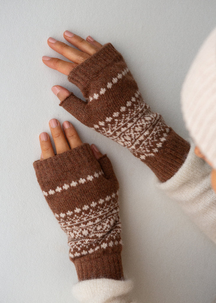 patterned wrist warmers
