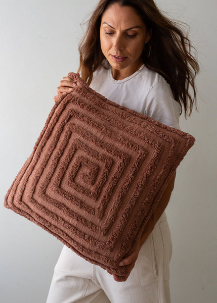 brown textured cushion