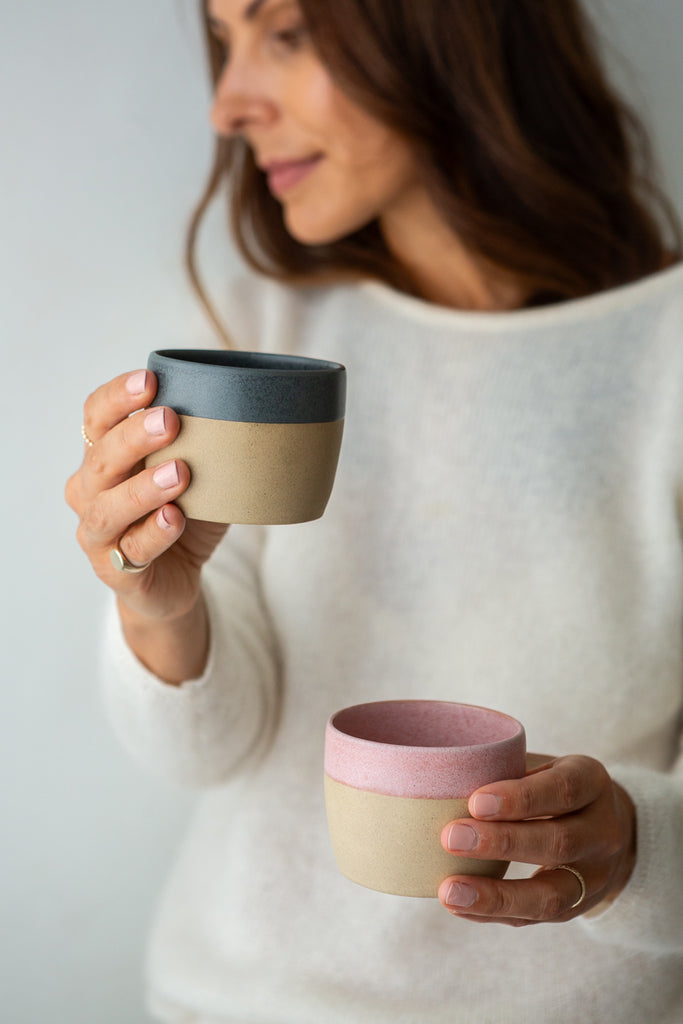 Stoneware Flat White Coffee Cup 