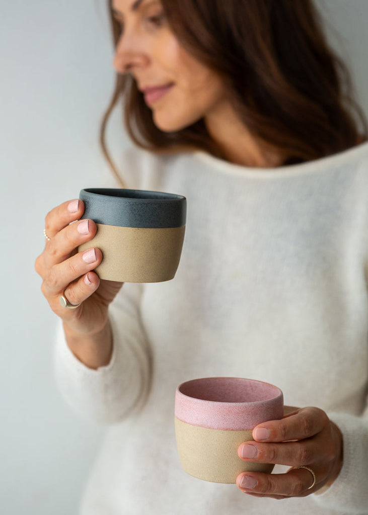 Stoneware Flat White Coffee Cup 