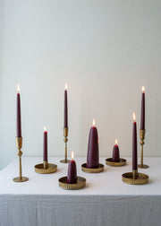 brass tray candle holder
