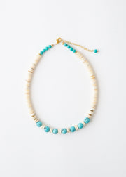 Shell and Turquoise Bead Necklace