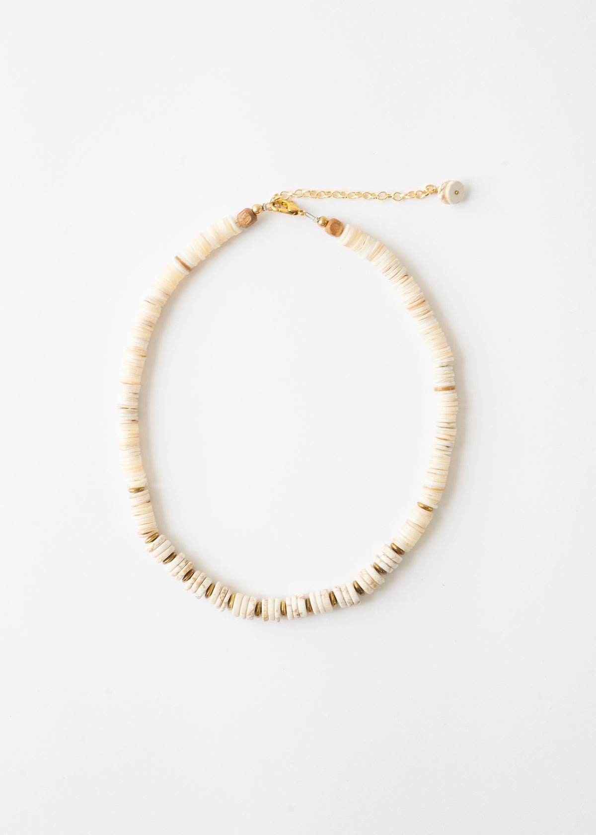 Shell and Brass Bead Necklace