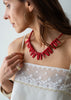 Red Spike Stone necklace