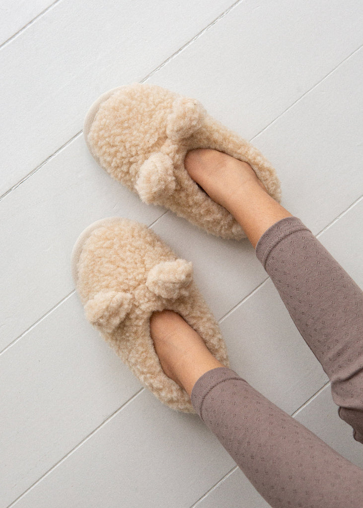 Mouse Merino Children's Slippers
