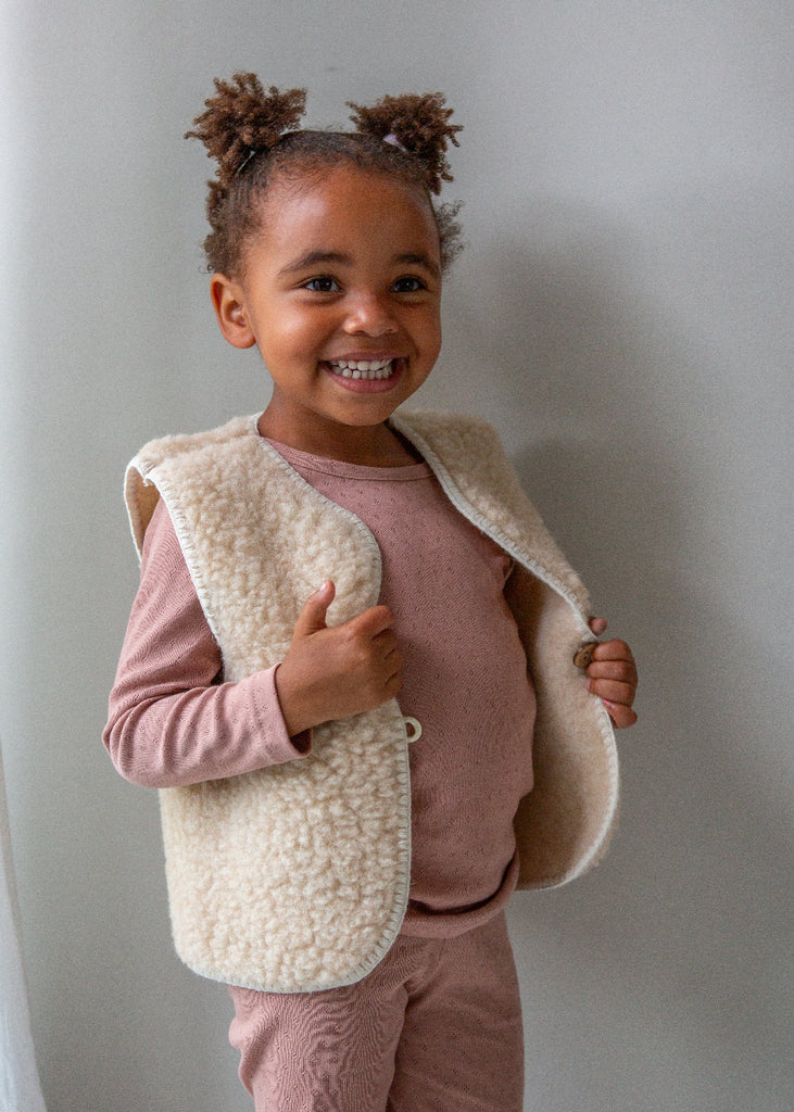 childrens wool gilet