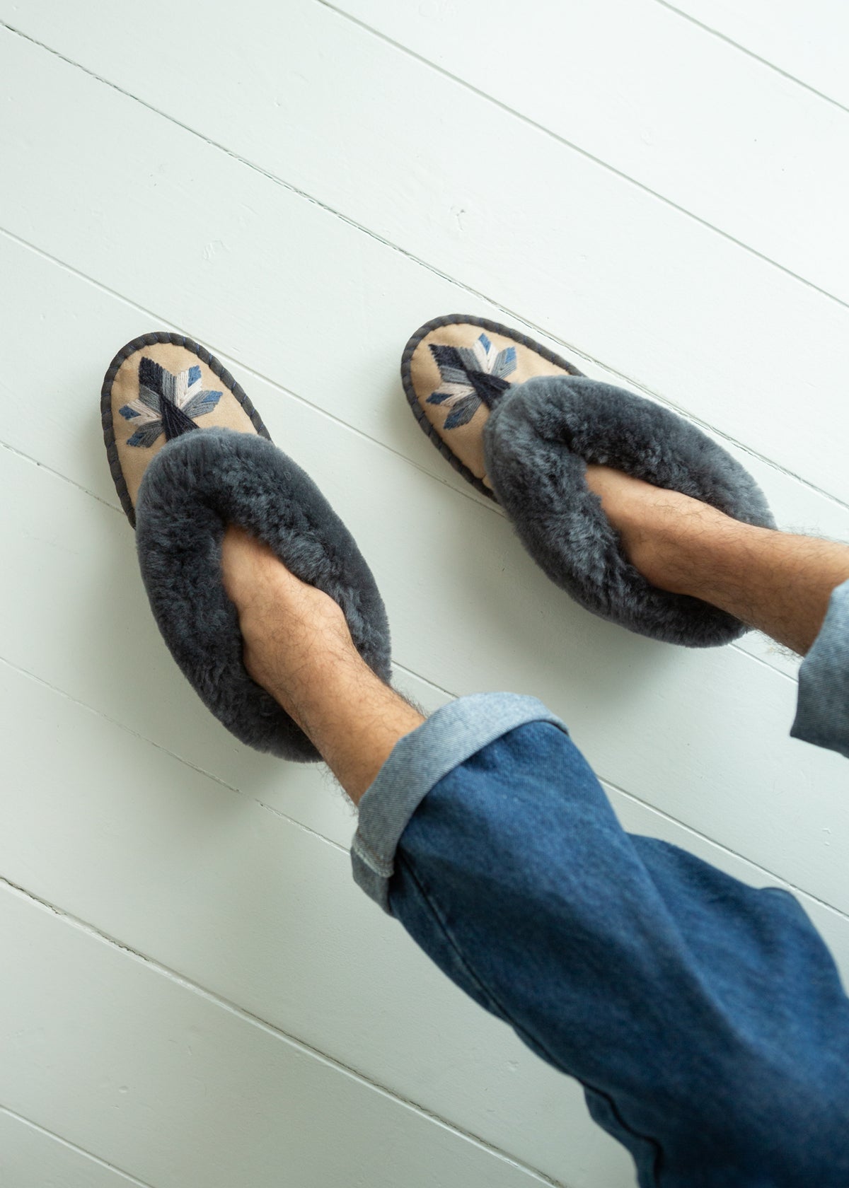 Men's Sheepskin Moccasin Slippers – Salt Plains