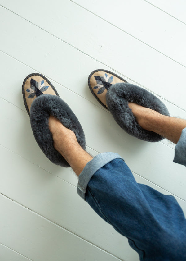 Men's Sheepskin Moccasin Slippers – Salt Plains