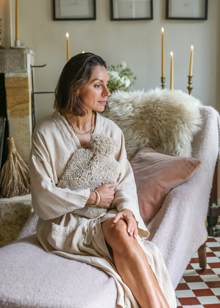 sheepskin hot water bottle