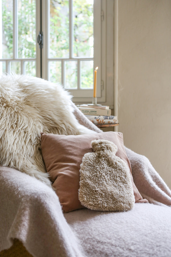 sheepskin hot water bottle