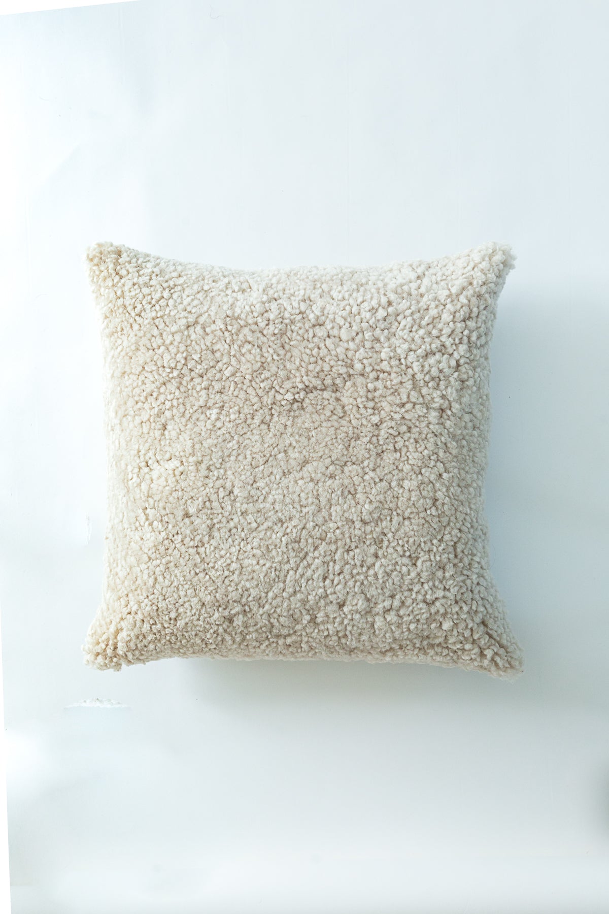 Square sheepskin cushion