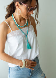 Shell and Turquoise Bead Necklace