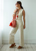 Long beaded red tassel necklace and Medium Wayuu Bag - Eden