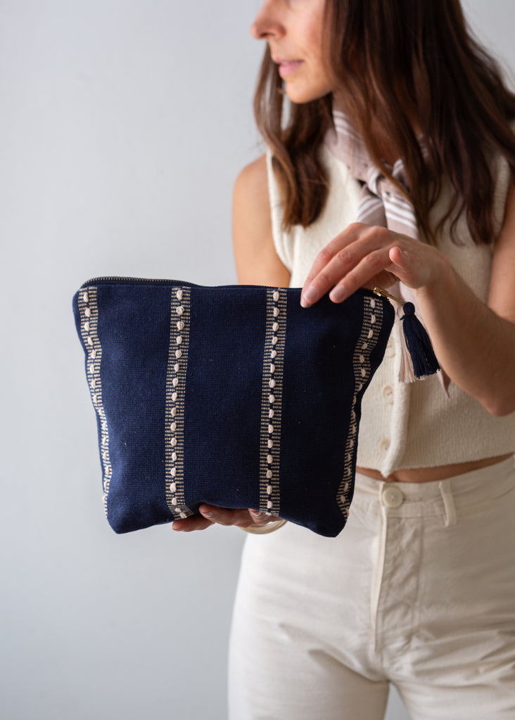 Navy toiletry bag