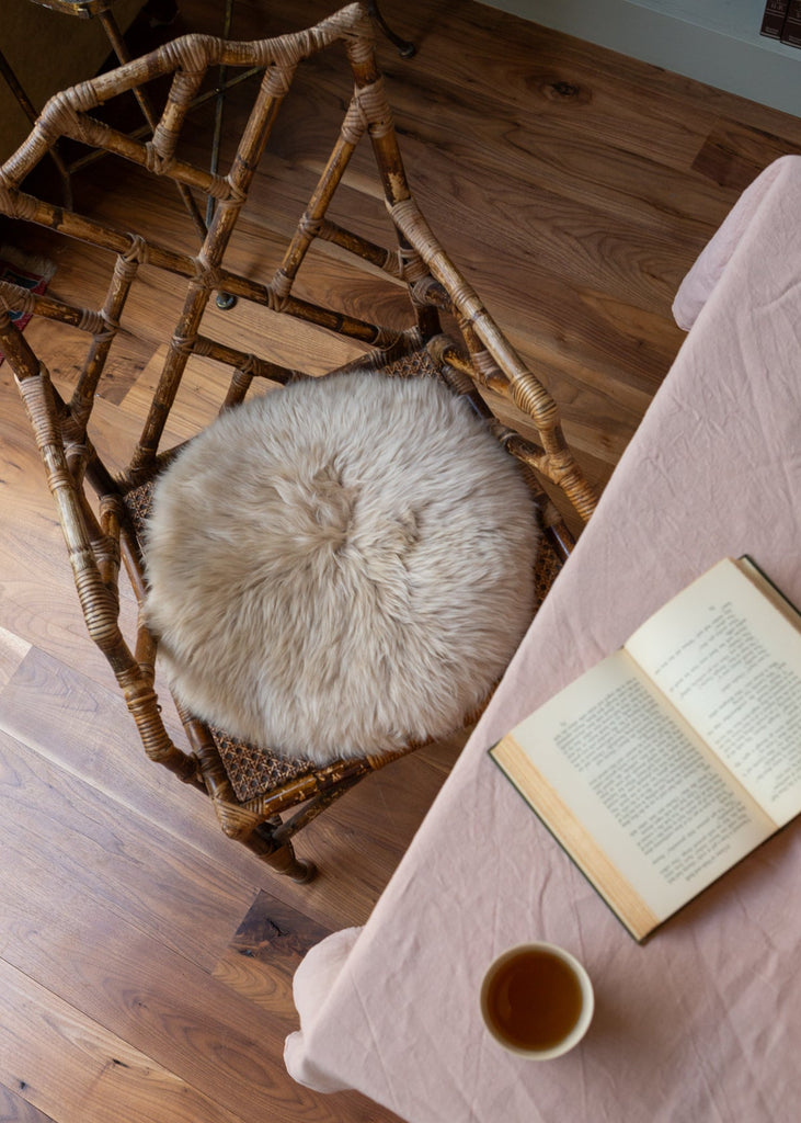 Luxury 100% sheepskin seat cover in Nappa, soft and cosy, adds warmth and comfort to any chair