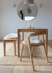 Luxury Nappa sheepskin seat pad in natural tone, with inner foam cushion and non-slip microfibre base