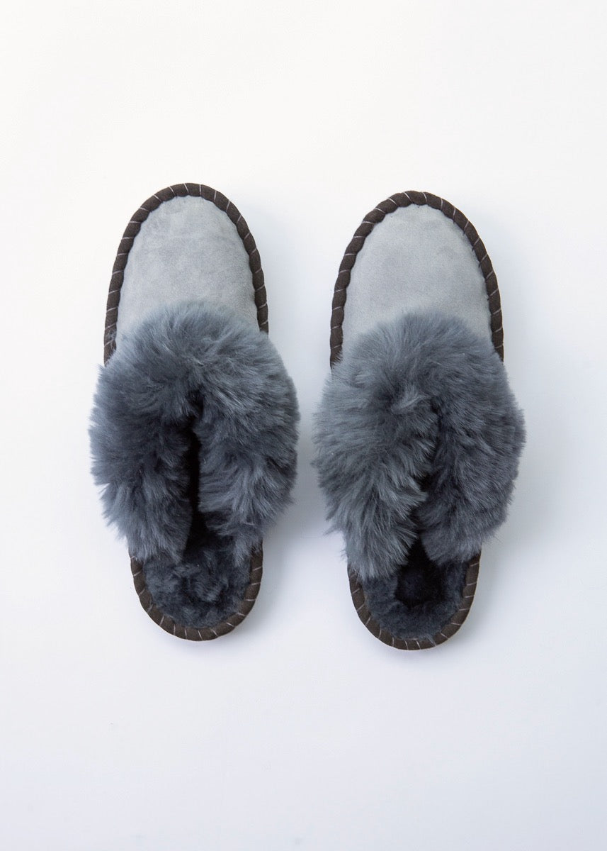 Men’s Sheepskin Mule Slippers – Grey