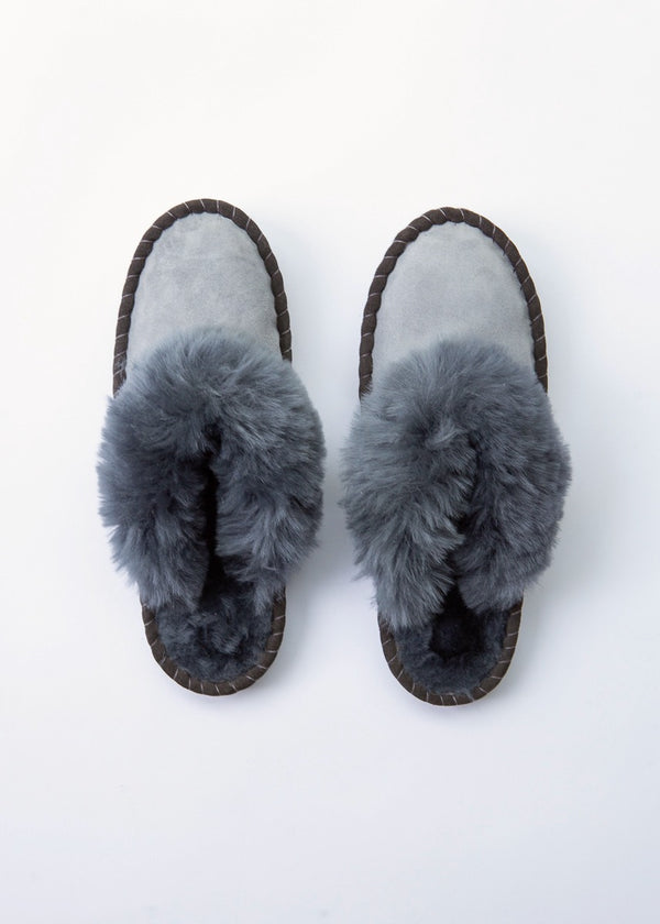 Men’s Sheepskin Mule Slippers – Grey