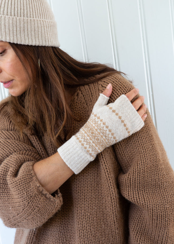 fair isle wrist warmers