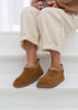 Agnes sheepskin slipper boots in chestnut – cosy handmade footwear that can be worn outside