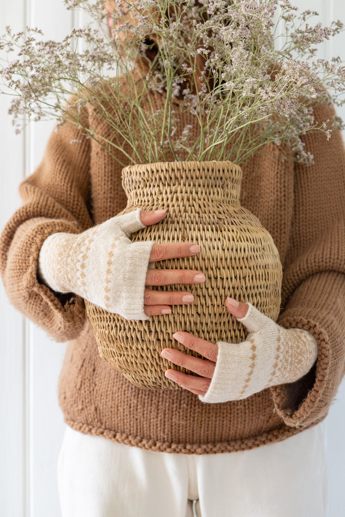 lambswool wrist warmers