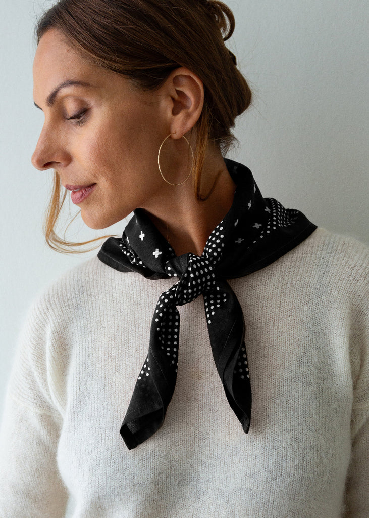 black bandana scarf