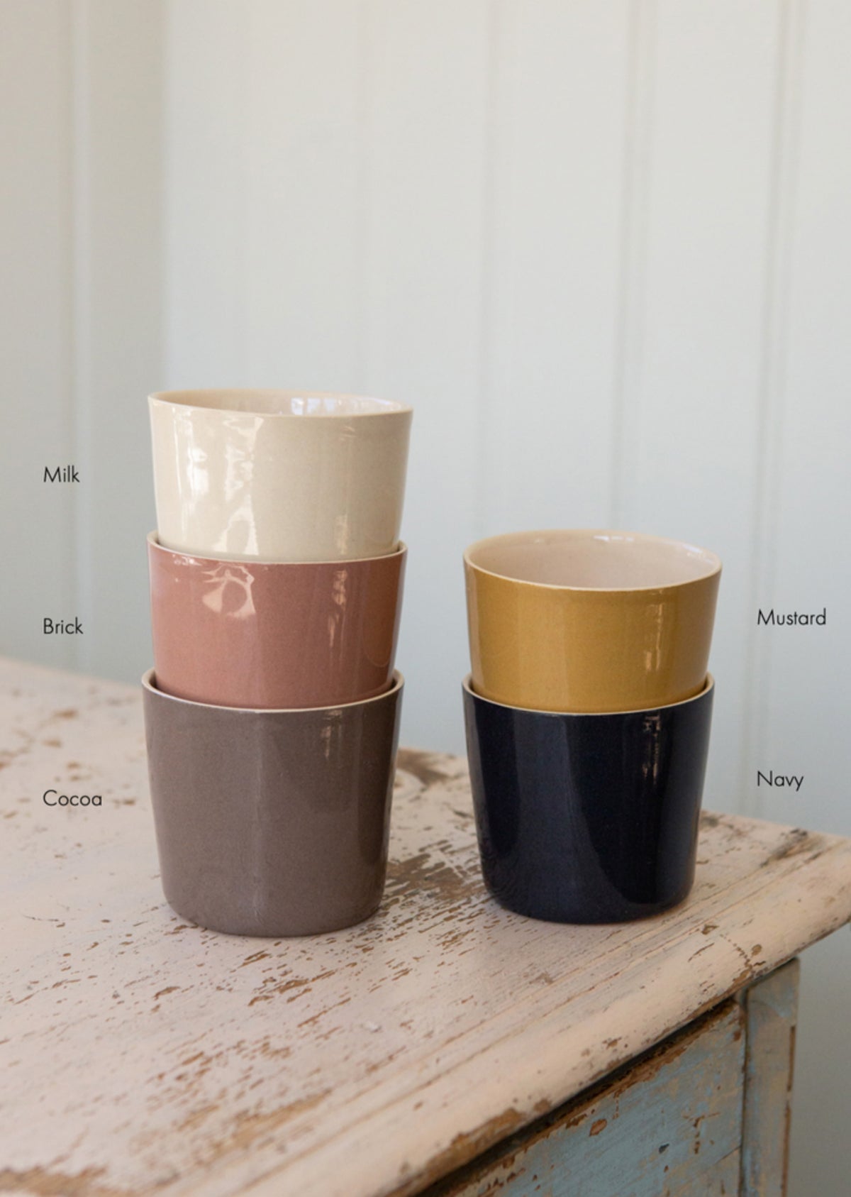 Brickett Davda Beaker - Handmade Ceramic Coffee Cup