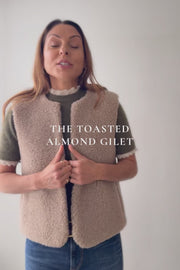 Merino Wool Gilet - Toasted Almond