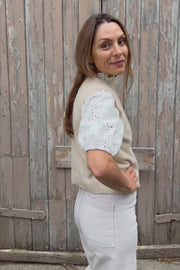 Knitted Tank Top – Cream
